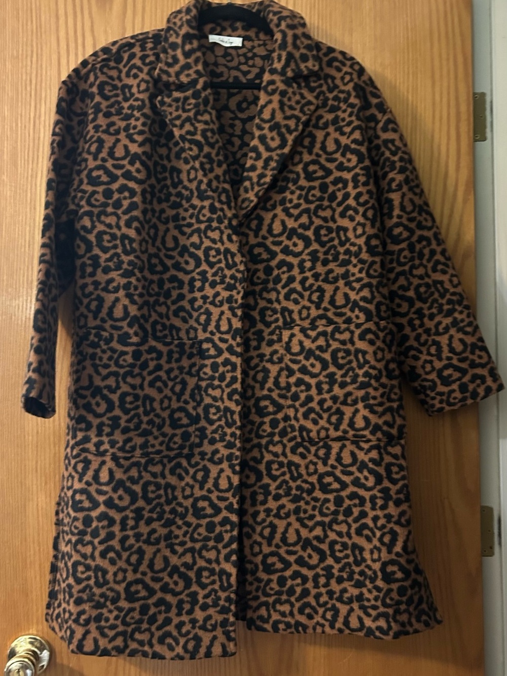 Sadie & Sage Brown and Black Leopard Print Coat
